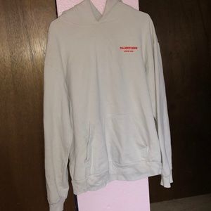 TALENTLESS Scott Disick men’s hoodie size L, tan/orange Let the Lord be with you